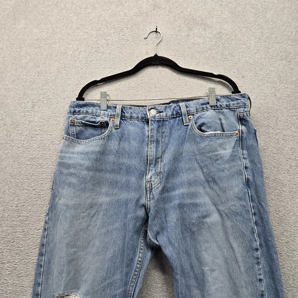 Levi's 513 Men Jeans 36X32 Light Blue Denim Slim Straight 30